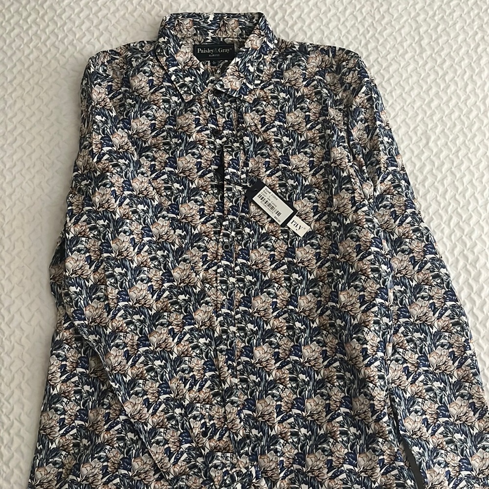 Brand new floral men’s dress shirt